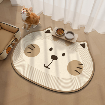 Podmetač za hranjenje psa u kućici - vodootporna PVC podmetača, otporna na mrlje i jednostavna za čišćenje, s motivom crtića.