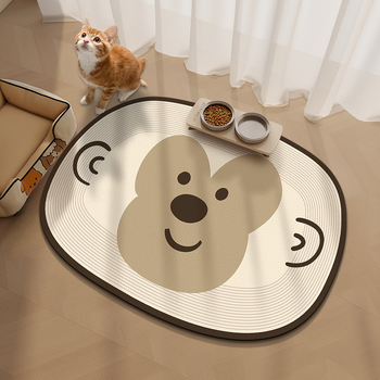 Podmetač za hranjenje psa u kućici - vodootporna PVC podmetača, otporna na mrlje i jednostavna za čišćenje, s motivom crtića.