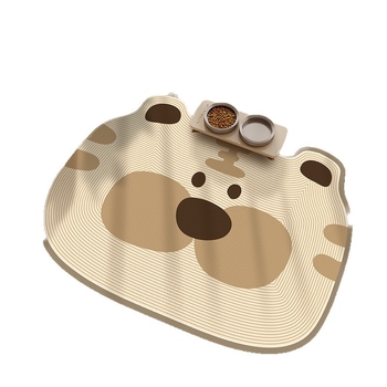 Podmetač za hranjenje psa u kućici - vodootporna PVC podmetača, otporna na mrlje i jednostavna za čišćenje, s motivom crtića.