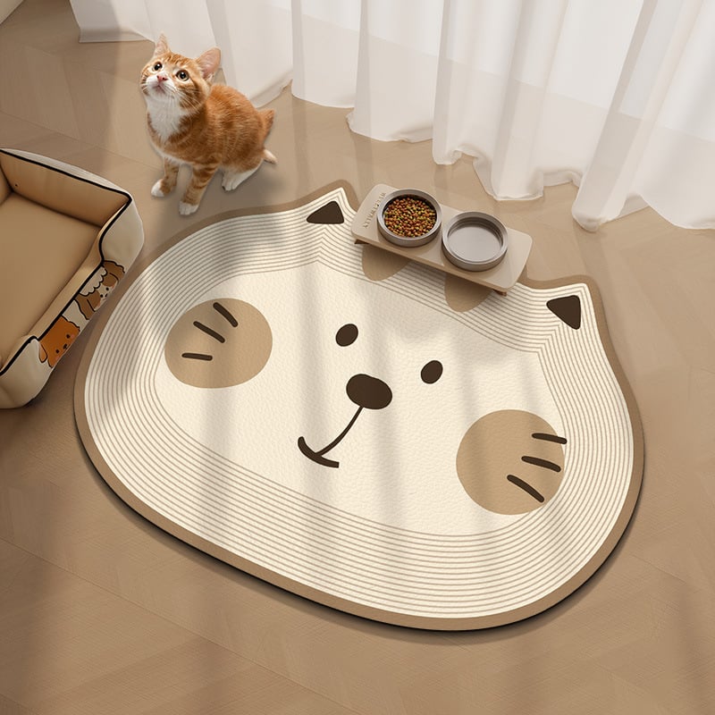 Podmetač za hranjenje psa u kućici - vodootporna PVC podmetača, otporna na mrlje i jednostavna za čišćenje, s motivom crtića.