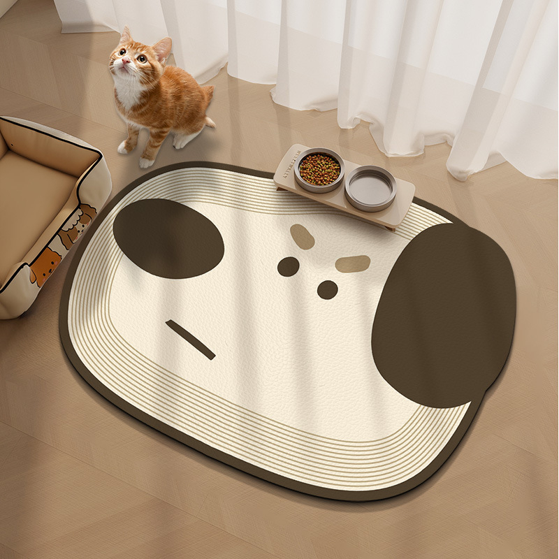 Podmetač za hranjenje psa u kućici - vodootporna PVC podmetača, otporna na mrlje i jednostavna za čišćenje, s motivom crtića.