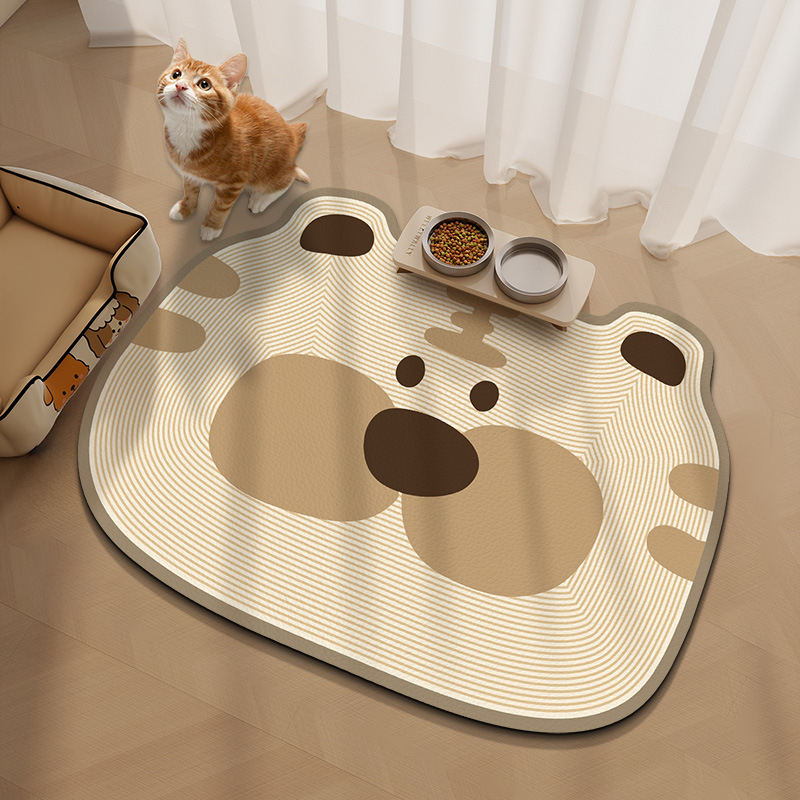 Podmetač za hranjenje psa u kućici - vodootporna PVC podmetača, otporna na mrlje i jednostavna za čišćenje, s motivom crtića.