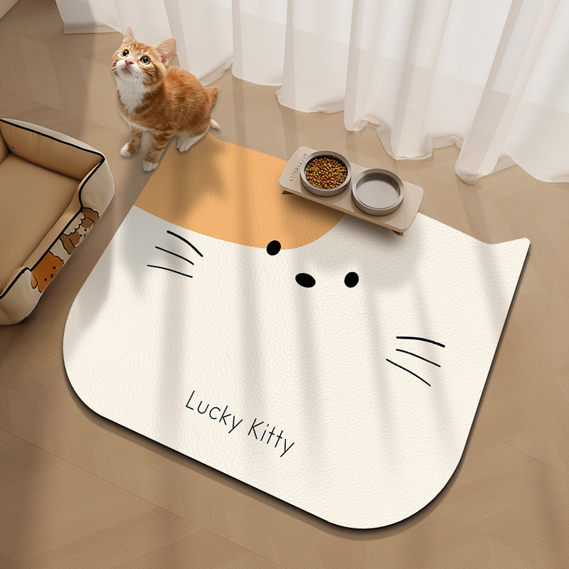 Podmetač za hranjenje psa u kućici - vodootporna PVC podmetača, otporna na mrlje i jednostavna za čišćenje, s motivom crtića.