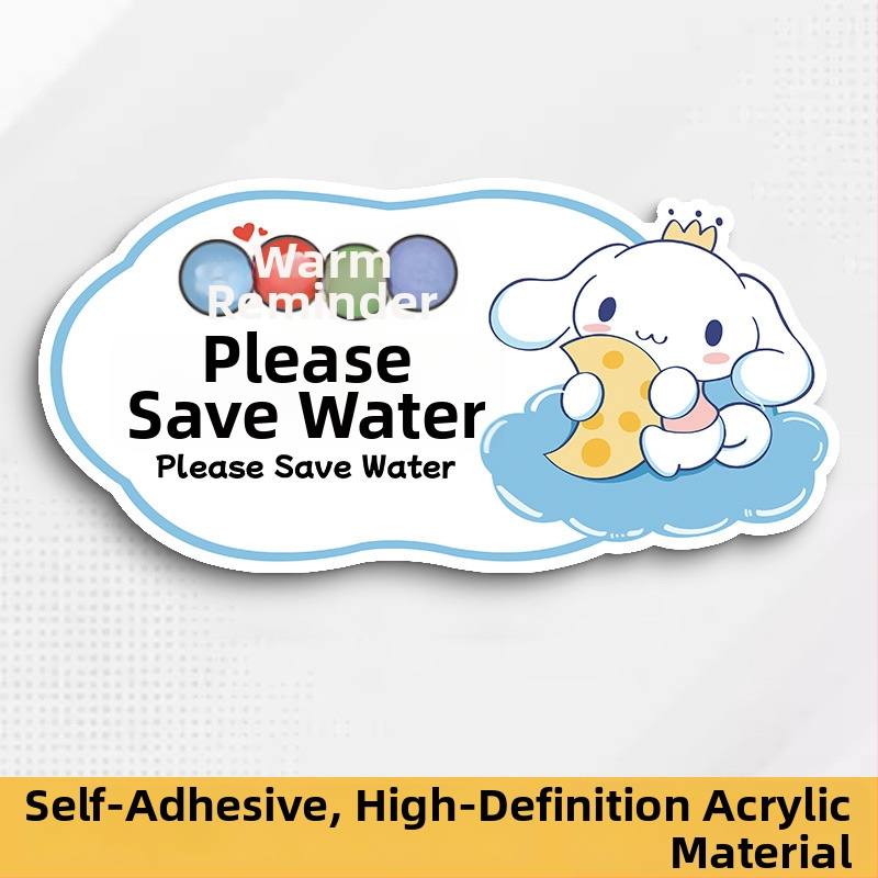 Akril falikép matrica – WC jel a fürdőszobában, rajzfilmszerű motívum, vízálló, 1 darab, modern minimalist stílusú, kereskedelmi helyiségekhez