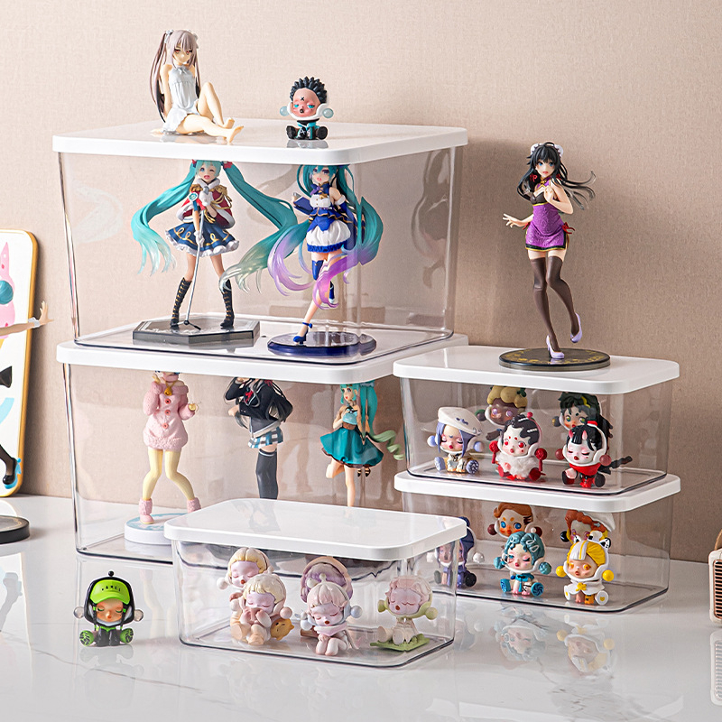 Drabužių laikymo dėžė su dangčiu, PET plastikas, 35 L, dulkių atspari, skirta apatinėms drabužiams ir kosmetikai