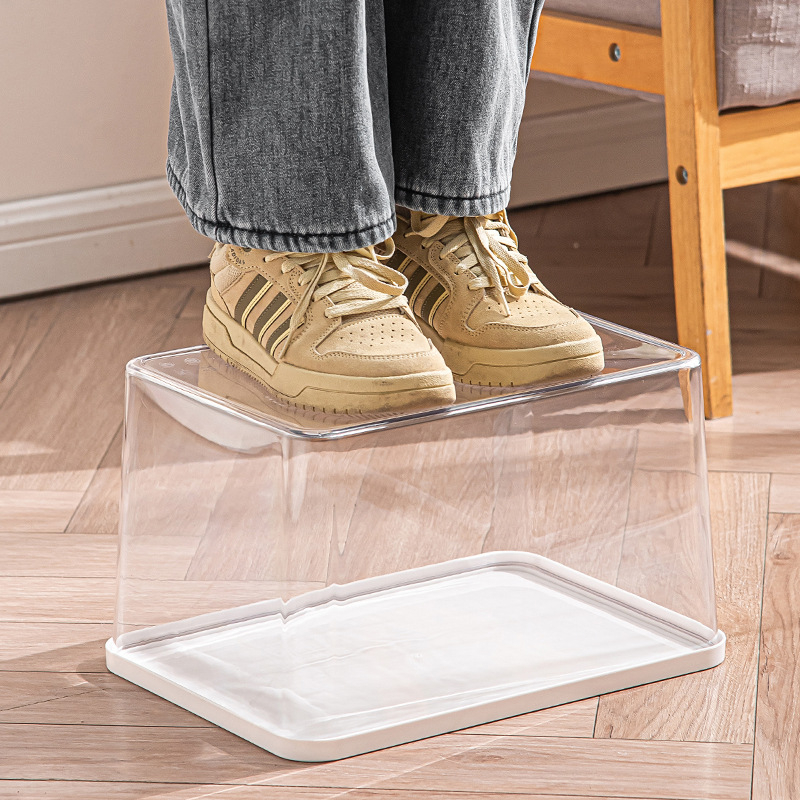 Drabužių laikymo dėžė su dangčiu, PET plastikas, 35 L, dulkių atspari, skirta apatinėms drabužiams ir kosmetikai