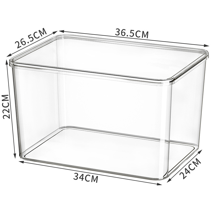 Drabužių laikymo dėžė su dangčiu, PET plastikas, 35 L, dulkių atspari, skirta apatinėms drabužiams ir kosmetikai