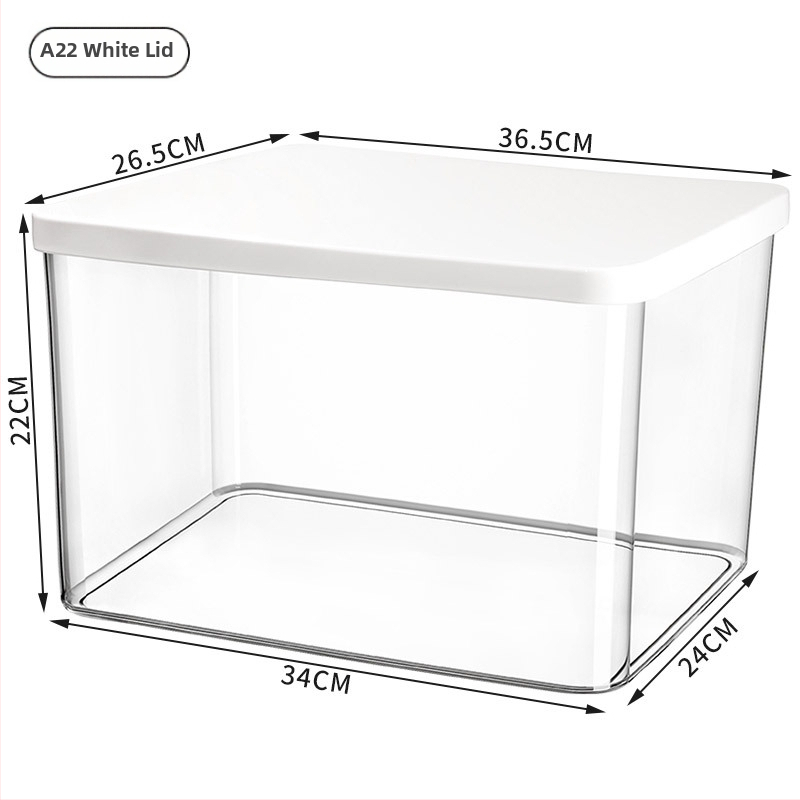 Drabužių laikymo dėžė su dangčiu, PET plastikas, 35 L, dulkių atspari, skirta apatinėms drabužiams ir kosmetikai