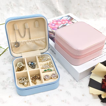 Cutie bijuterii din piele Vine, PU piele european retro, Modelul 5, Model solid, Carcasă rigidă, pentru depozitare brățări cristal și ruj