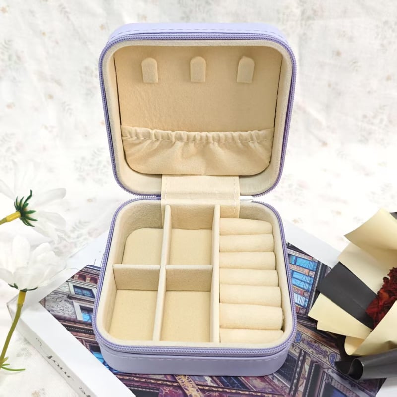 Cutie bijuterii din piele Vine, PU piele european retro, Modelul 5, Model solid, Carcasă rigidă, pentru depozitare brățări cristal și ruj