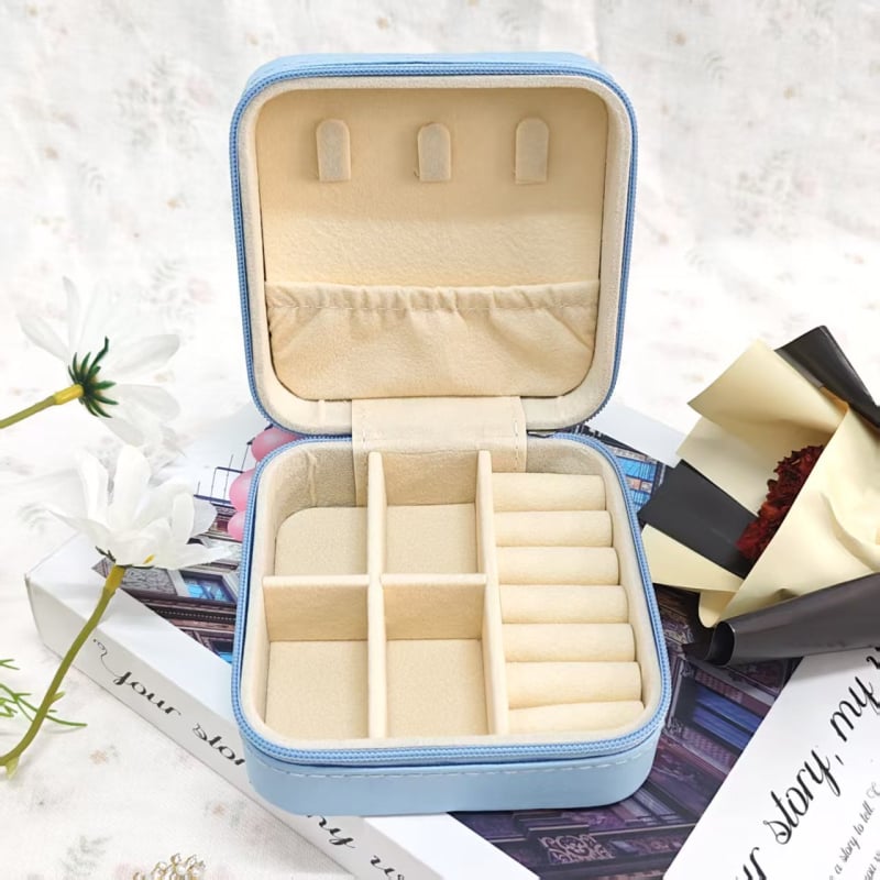 Cutie bijuterii din piele Vine, PU piele european retro, Modelul 5, Model solid, Carcasă rigidă, pentru depozitare brățări cristal și ruj