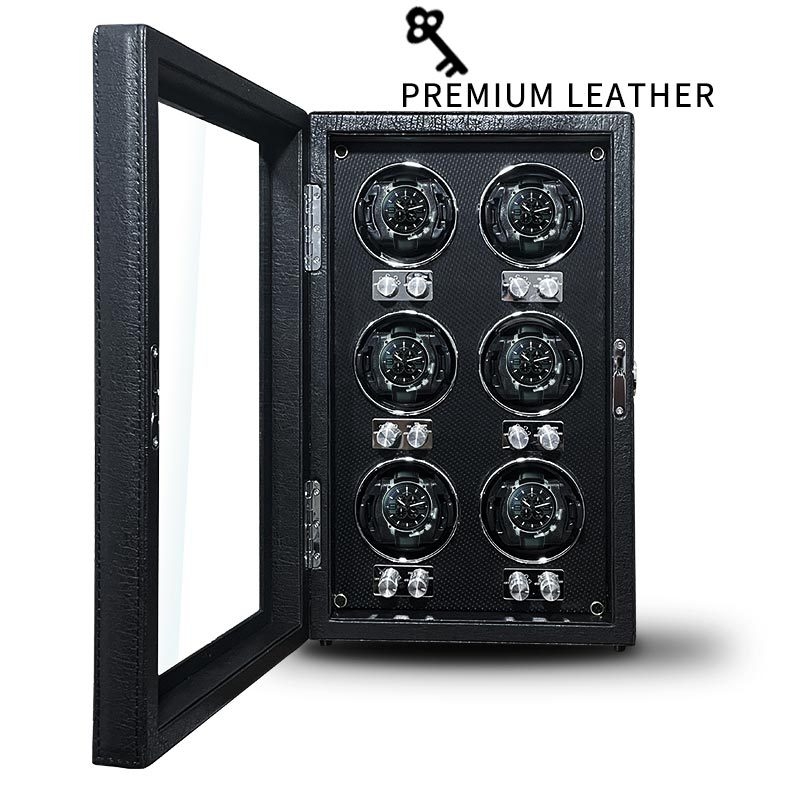 BOLAI Koka Pulksteņu Šakers un Rotators, Kluss, Pretmagnētisks, Automātisks ar Glabāšanas Kastīti