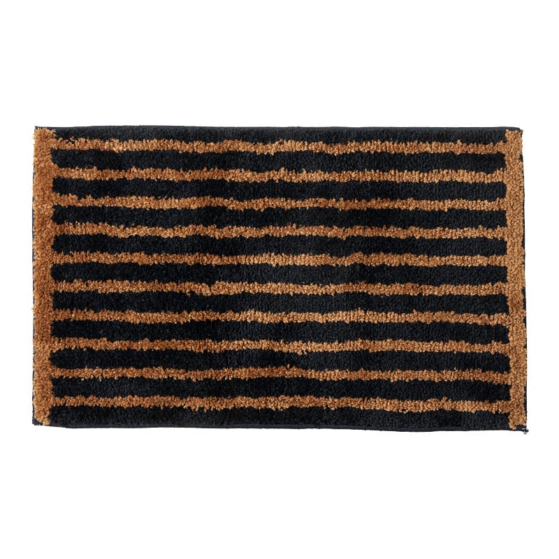 Подложка за крака - хидроабсорбиращ и бързосъхнещ, полиестер, квадратна форма, машинно пране, модерен минималистичен дизайн за баня и вход.