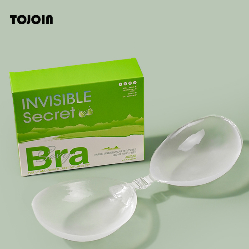 Силиконов патч за бюст, водоустойчив, удебелен повдигащ ефект, невидим и оформящ, предотвратява разширяването навън, за плуване и рокли с презрамки