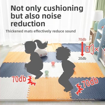 Interlocking EVA putų kilimėlis kūdikių šliaužimui – lapų raštas, skalbiamas, atsparus smūgiams, garso izoliacija