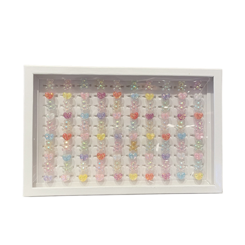 Детски пръстен с плодова форма, пластмасов материал, карикатурен стил, регулируем пръстен