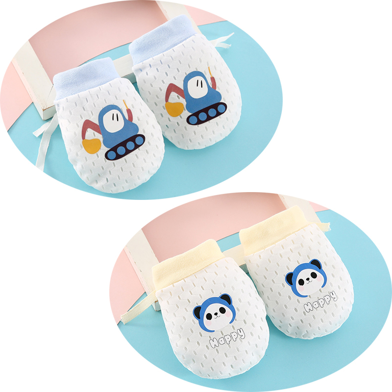 Zīdaiņu plaukstas aizsargājošās cimdi – apģērba cimdi 0–1 gadu vecumam, saglabā siltumu, pavasara 2025 izlaišana, zēniem