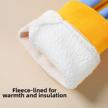 Bērnu ziemas cimdi no neilona, slēpošanai, karikatūras raksts, silti, vecums 5–10 gadi