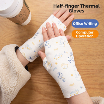 Puspirkstu cimdi ziemai, universāli, roku aizsardzība, rakstīšanai, pret vēju, no poliestera