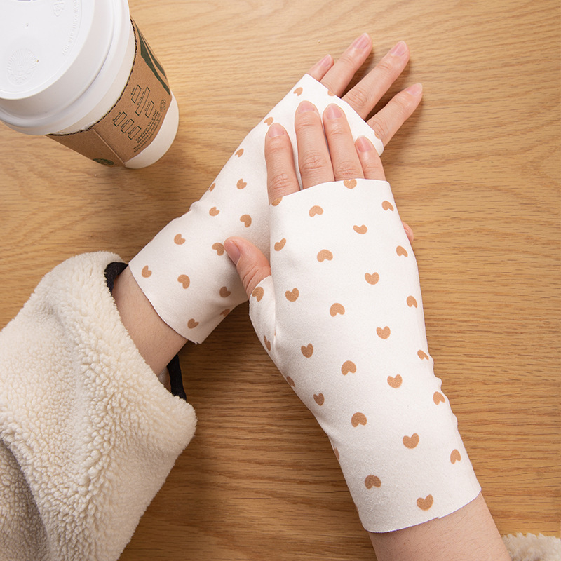 Puspirkstu cimdi ziemai, universāli, roku aizsardzība, rakstīšanai, pret vēju, no poliestera