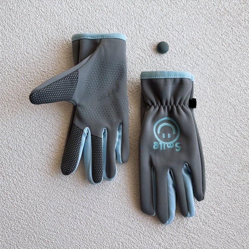 Bērnu ziemas cimdi no auduma, ar karikatūras dizainu un atdalītiem pirkstiem, saglabā siltumu, vecuma 6–10 gadi