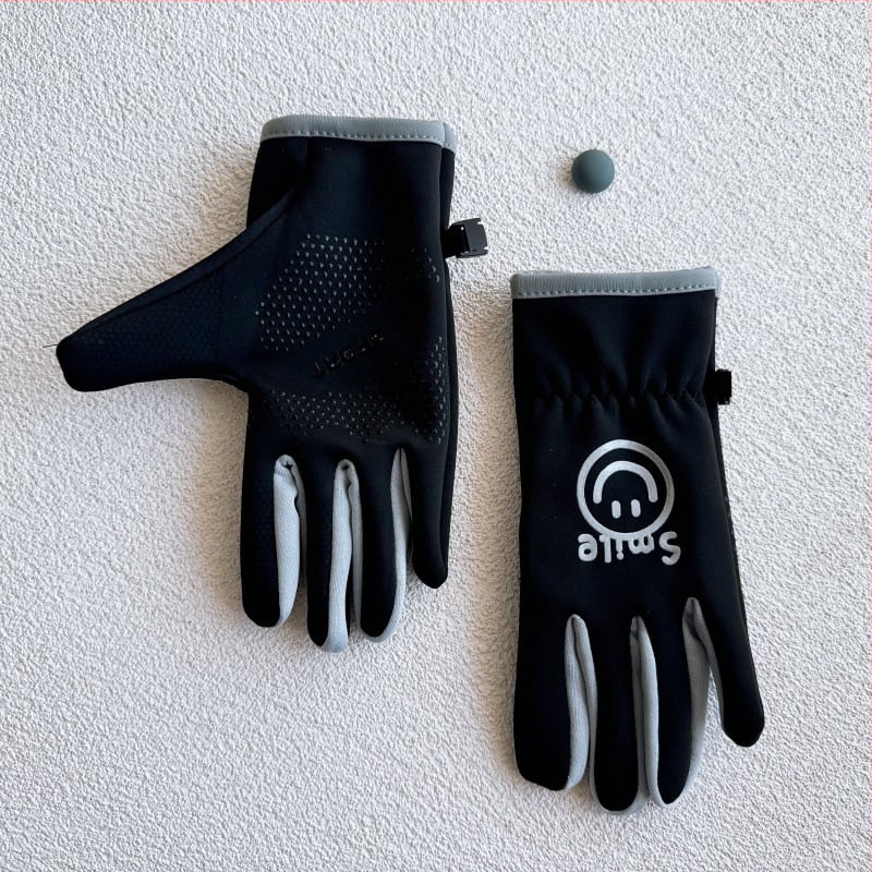 Bērnu ziemas cimdi no auduma, ar karikatūras dizainu un atdalītiem pirkstiem, saglabā siltumu, vecuma 6–10 gadi