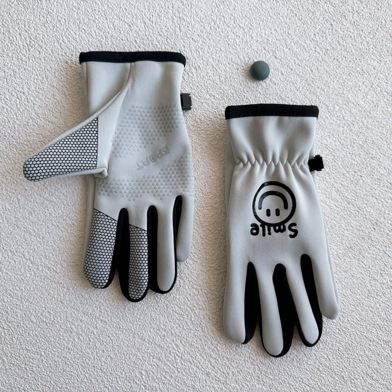 Bērnu ziemas cimdi no auduma, ar karikatūras dizainu un atdalītiem pirkstiem, saglabā siltumu, vecuma 6–10 gadi