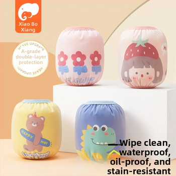 Bērnu ūdensizturīgi roku pārvalki - visas sezonas (ziema/pavasaris/rudens), karikatūru raksts, poliesterā šķiedra, vecuma grupa 1–13 gadi, zīmols Wavelet Elephant