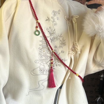 Ogrlica s 108 Liuli perli i resicama, dugački Hanfu dodatak, stil Nacionalnog vjetra, obim 81 cm i više
