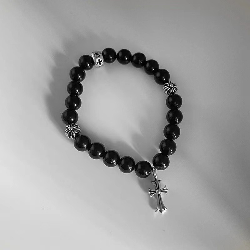 Narukvica od agata, retro stil, unisex, geometrijski dizajn, elektroplatinirani završni sloj