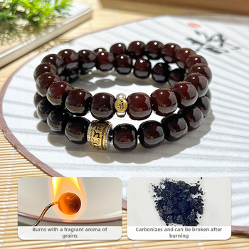 Narukvica Bodhi Root, dvostruko omotanje, 11 mm perle, prirodni, unisex