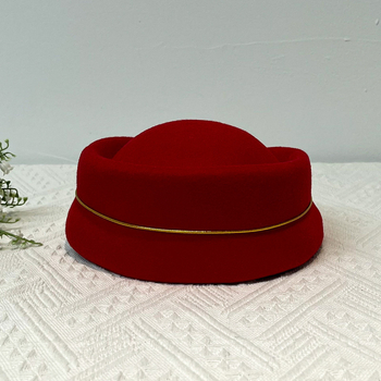Ženski klobuk od vunenog filca, elegantan stil, jesen