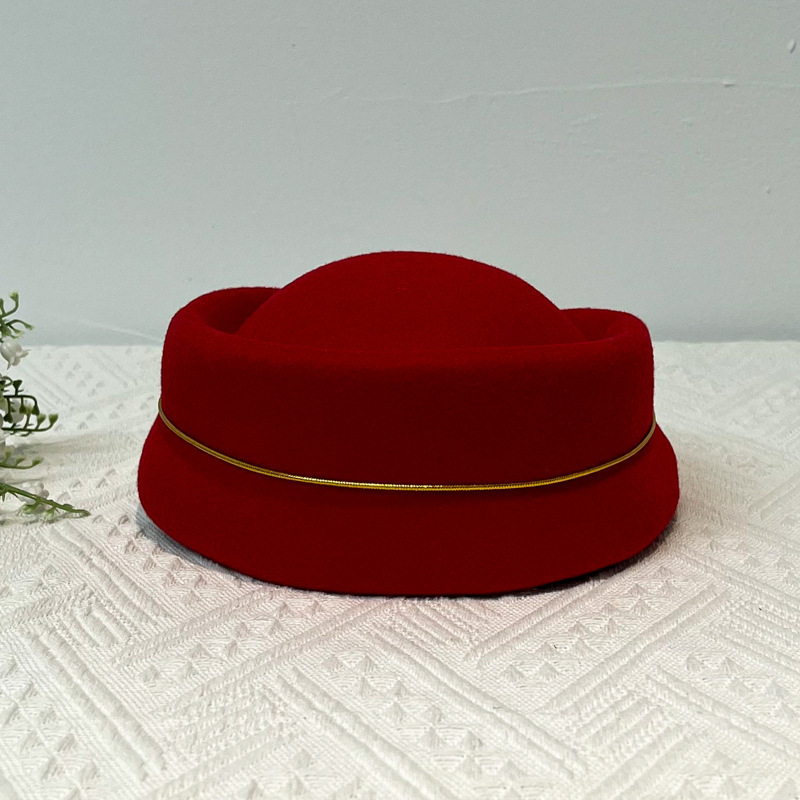 Ženski klobuk od vunenog filca, elegantan stil, jesen