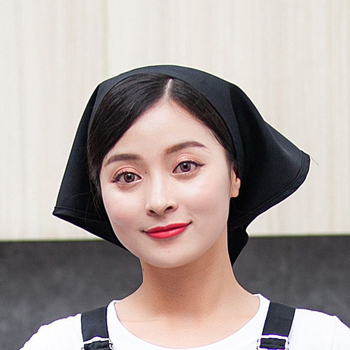 Унисекс плетена шапка за кухня, полиестер, твил, едноцветен модел, плосък връх