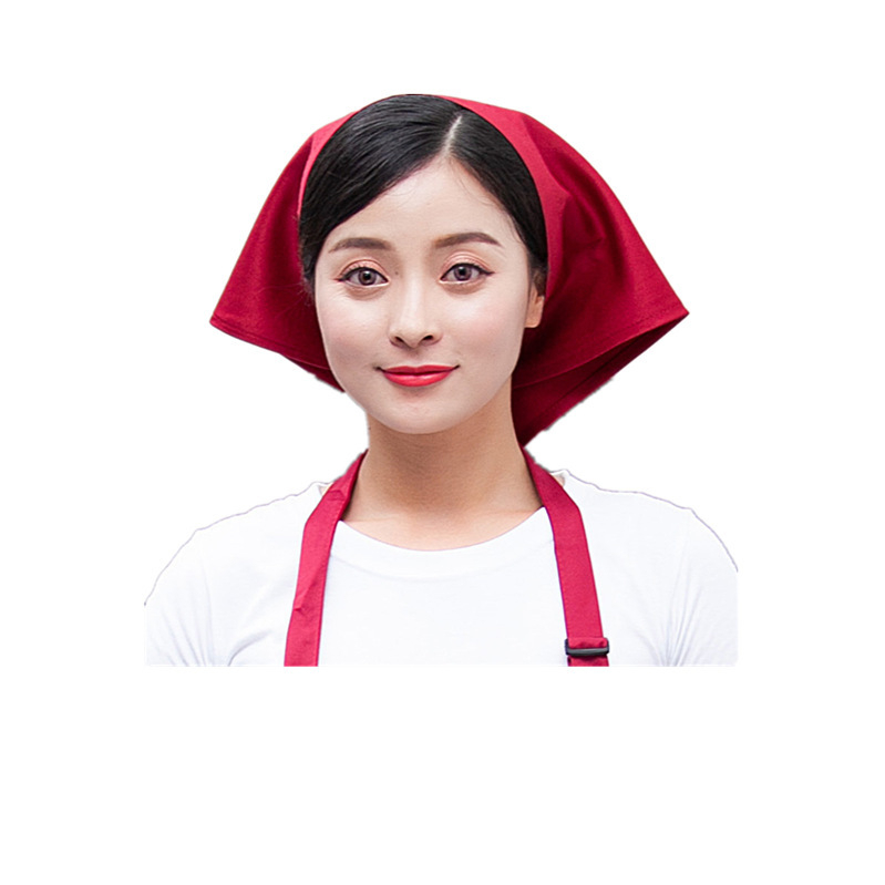 Унисекс плетена шапка за кухня, полиестер, твил, едноцветен модел, плосък връх