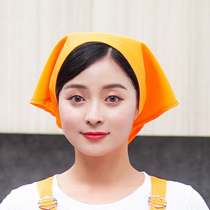 Унисекс плетена шапка за кухня, полиестер, твил, едноцветен модел, плосък връх