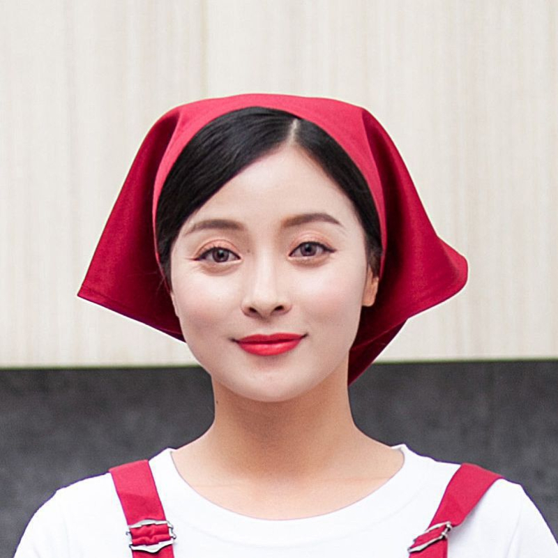 Унисекс плетена шапка за кухня, полиестер, твил, едноцветен модел, плосък връх