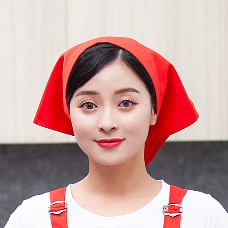 Унисекс плетена шапка за кухня, полиестер, твил, едноцветен модел, плосък връх