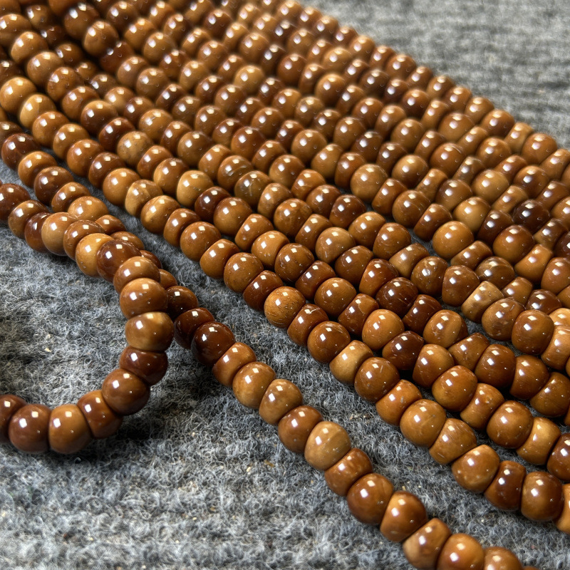 Ručni izrađeni narukvica Bodhi sjemenki, 108 perli, retro stil, unisex dizajn s krunom