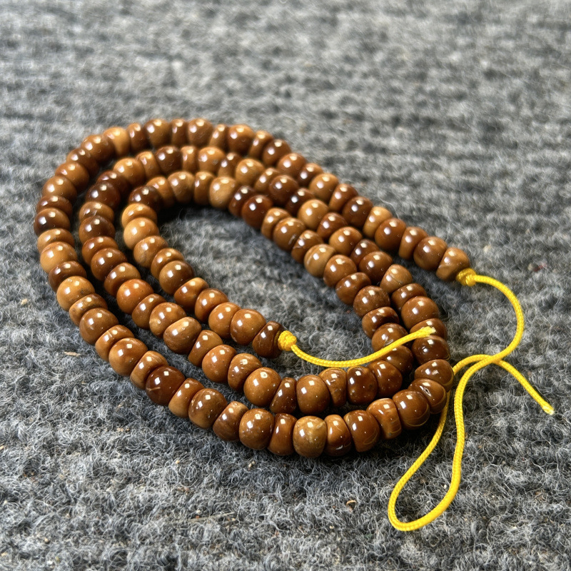 Ručni izrađeni narukvica Bodhi sjemenki, 108 perli, retro stil, unisex dizajn s krunom