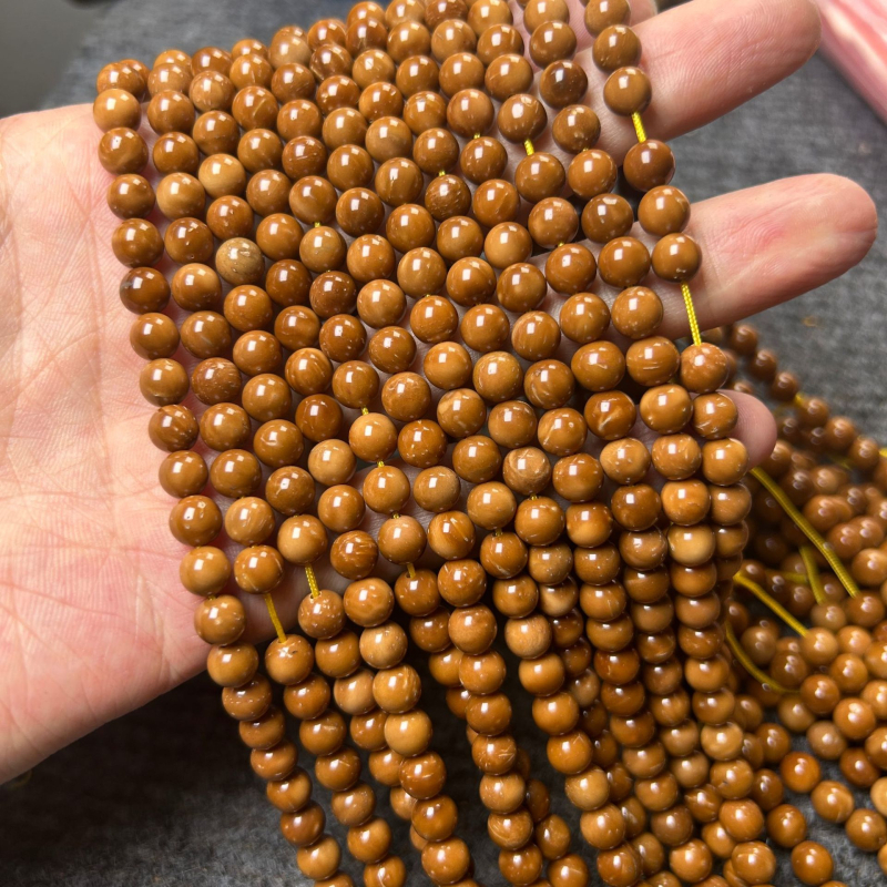 Ručni izrađeni narukvica Bodhi sjemenki, 108 perli, retro stil, unisex dizajn s krunom