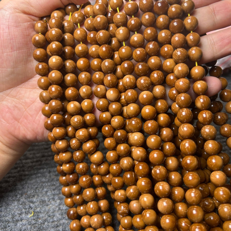 Ručni izrađeni narukvica Bodhi sjemenki, 108 perli, retro stil, unisex dizajn s krunom