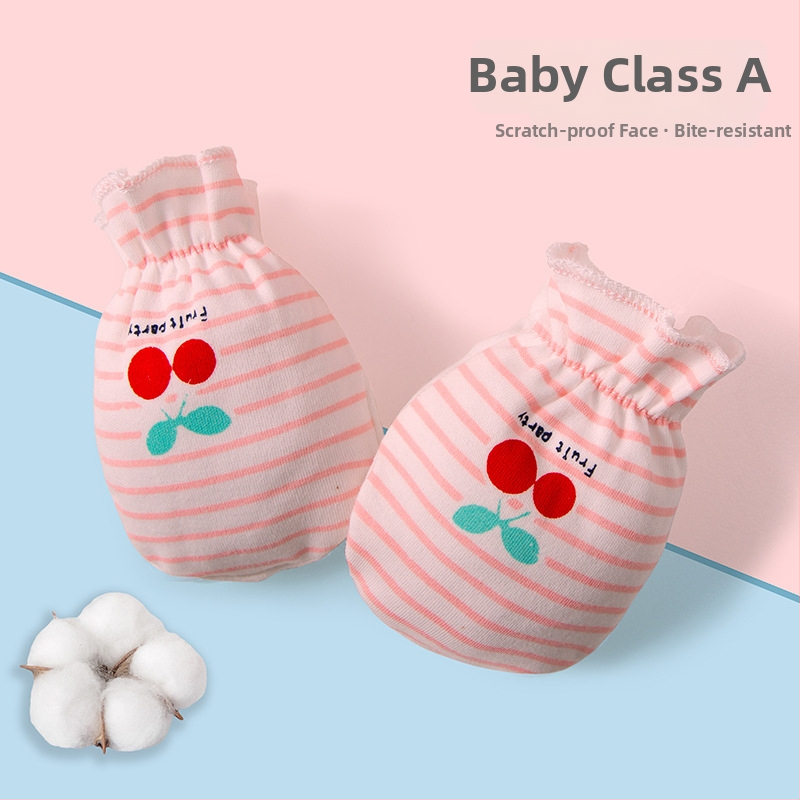 Naujagimių anti-scratch pirštinių komplektas - 100% medvilnė, kvėpuojanti, aukšta elastinė, įtraukti kojų uždangalai, unisex, visiems sezonams