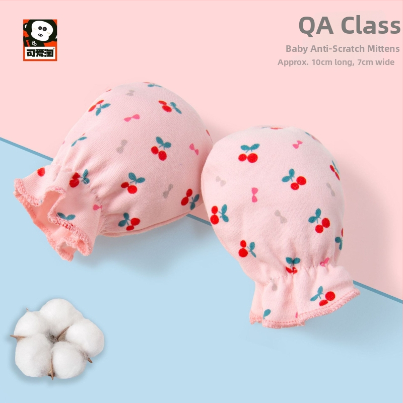 Naujagimių anti-scratch pirštinių komplektas - 100% medvilnė, kvėpuojanti, aukšta elastinė, įtraukti kojų uždangalai, unisex, visiems sezonams