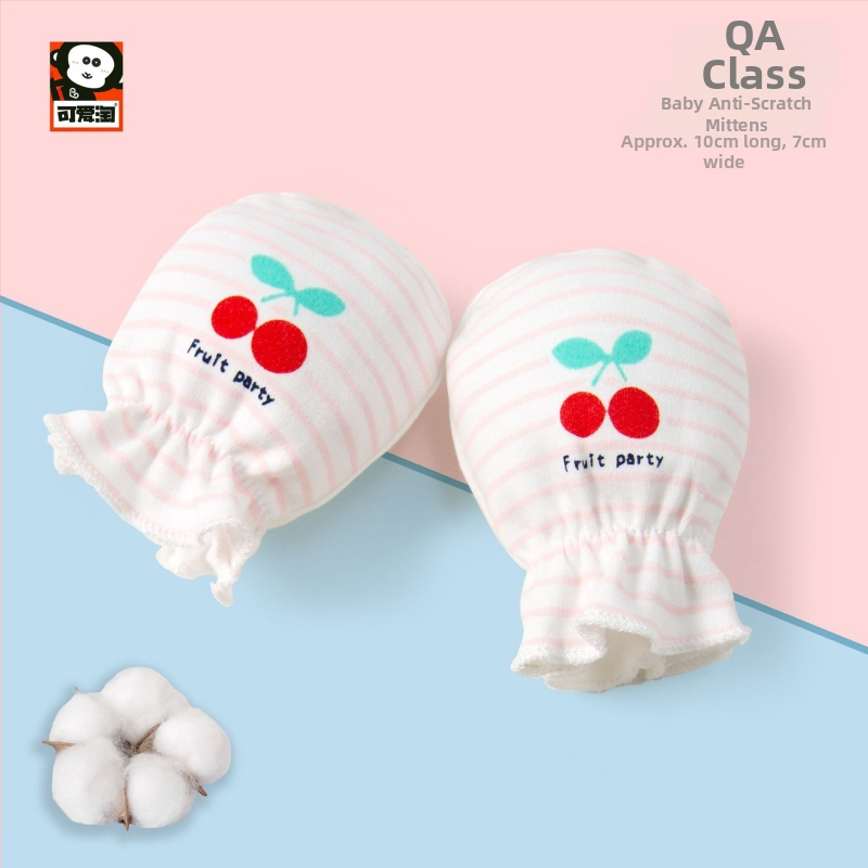 Naujagimių anti-scratch pirštinių komplektas - 100% medvilnė, kvėpuojanti, aukšta elastinė, įtraukti kojų uždangalai, unisex, visiems sezonams