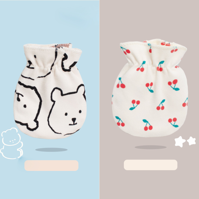 Naujagimių anti-scratch pirštinių komplektas - 100% medvilnė, kvėpuojanti, aukšta elastinė, įtraukti kojų uždangalai, unisex, visiems sezonams