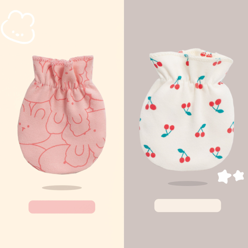 Naujagimių anti-scratch pirštinių komplektas - 100% medvilnė, kvėpuojanti, aukšta elastinė, įtraukti kojų uždangalai, unisex, visiems sezonams