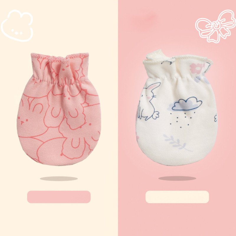 Naujagimių anti-scratch pirštinių komplektas - 100% medvilnė, kvėpuojanti, aukšta elastinė, įtraukti kojų uždangalai, unisex, visiems sezonams