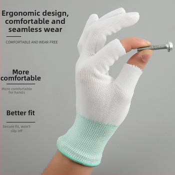 Mănuși de muncă din piele de vițel pentru curieri – rezistente la uzură, antiderapante, pentru sortare și ambalare