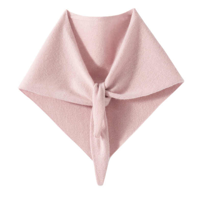 Ženski pleteni kašmirski trokutasti šal (100% kašmir; Mengyu shijia; jesen 2025)